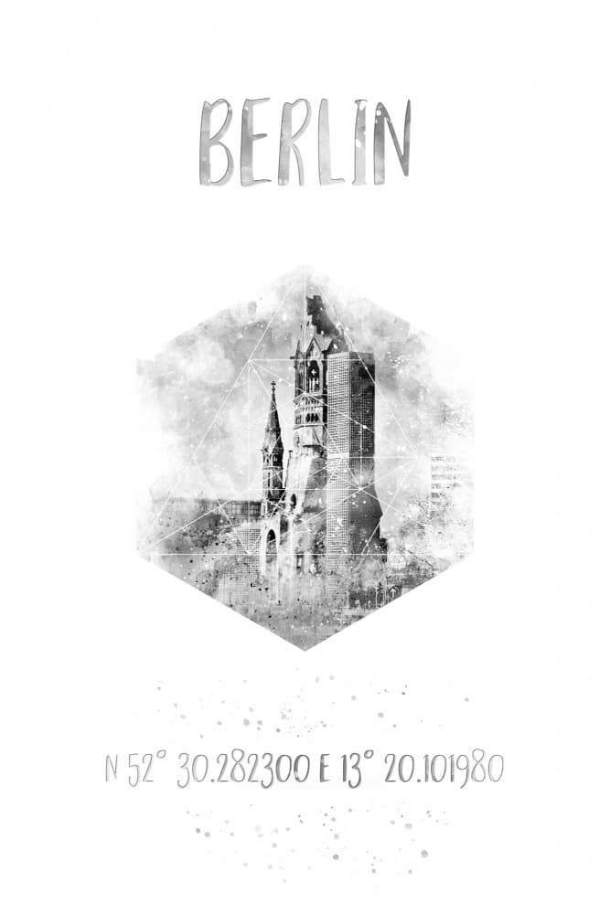 Berlin Church Geometry by Melanie Viola — canvas wall art
