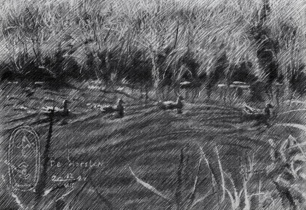 Ducks in the Reeds by Corné Akkers — canvas wall art