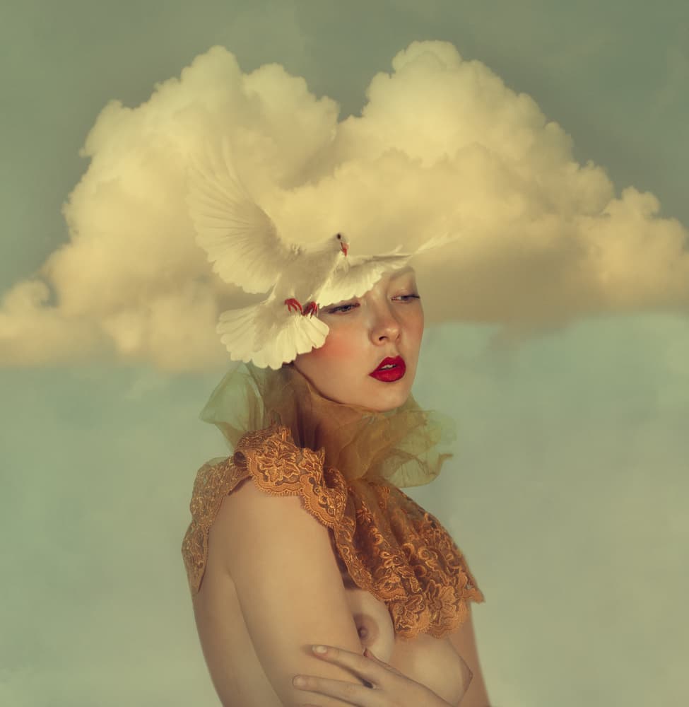 Surreal Cloud Portrait by Svetlana Melik-Nubarova — canvas wall art