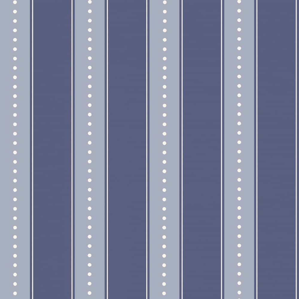 Blue Dotted Stripes by Annick — canvas wall art