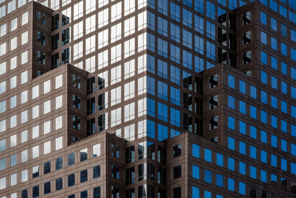 Reflective Glass Architecture by Linda Wride — canvas wall art