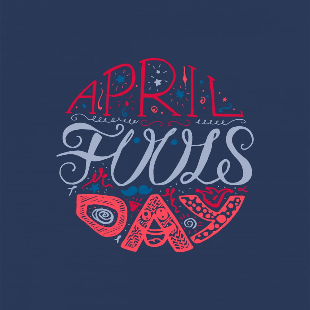April Fools Day Lettering by Marika Barsrsind β canvas wall art