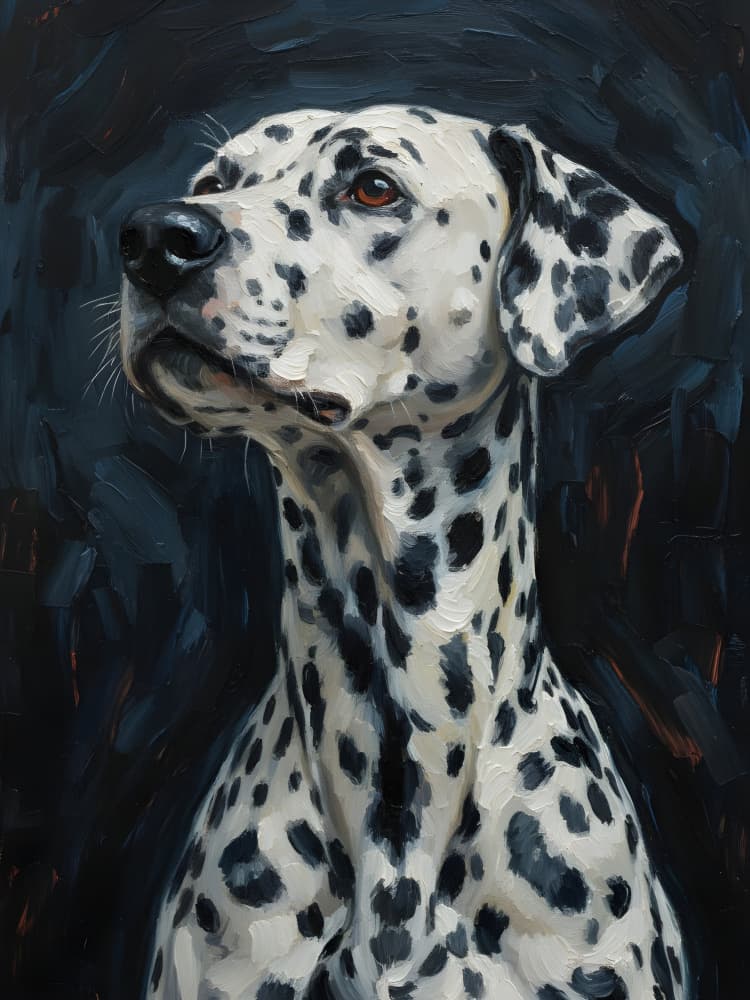 Elegant Dalmatian Portrait by HUGO — canvas wall art