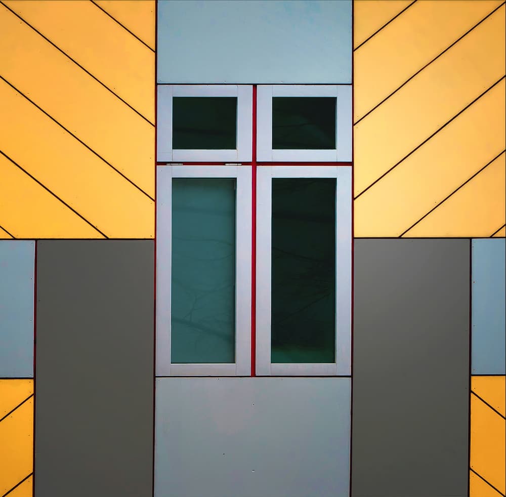 Geometric Facade Window by Henk van Maastricht — canvas wall art