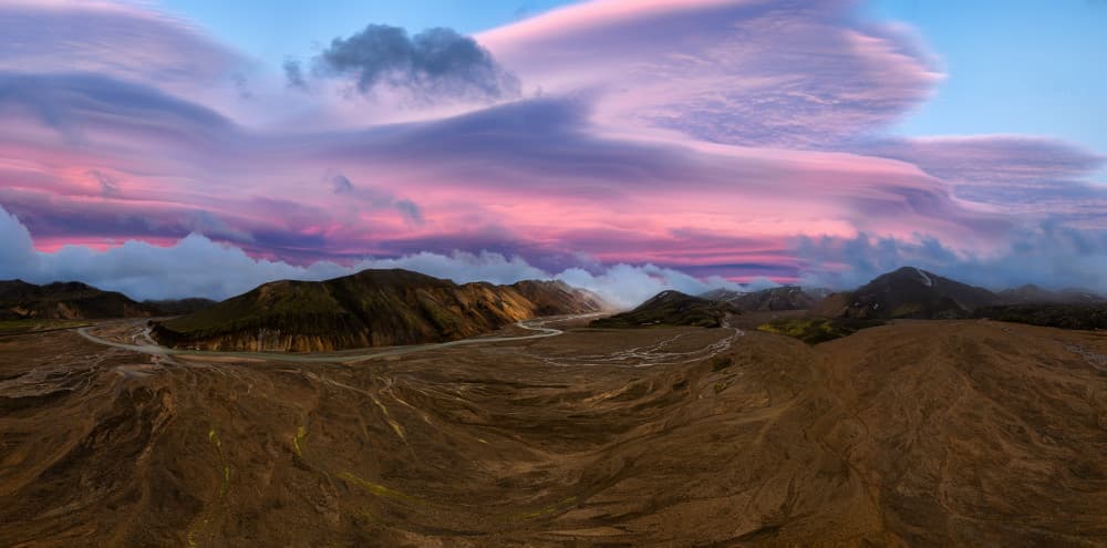 Valley of Pink Clouds by John Fan — canvas wall art