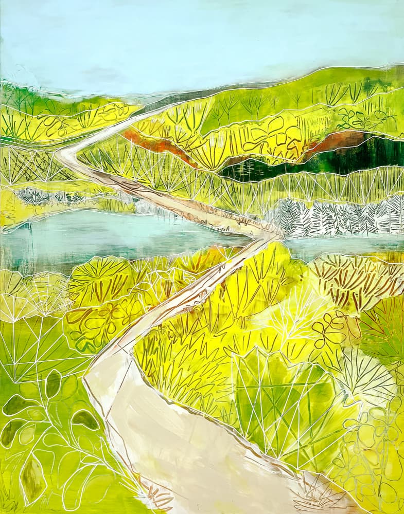 Vibrant Winding Path by Sarah Fitzgerald — canvas wall art