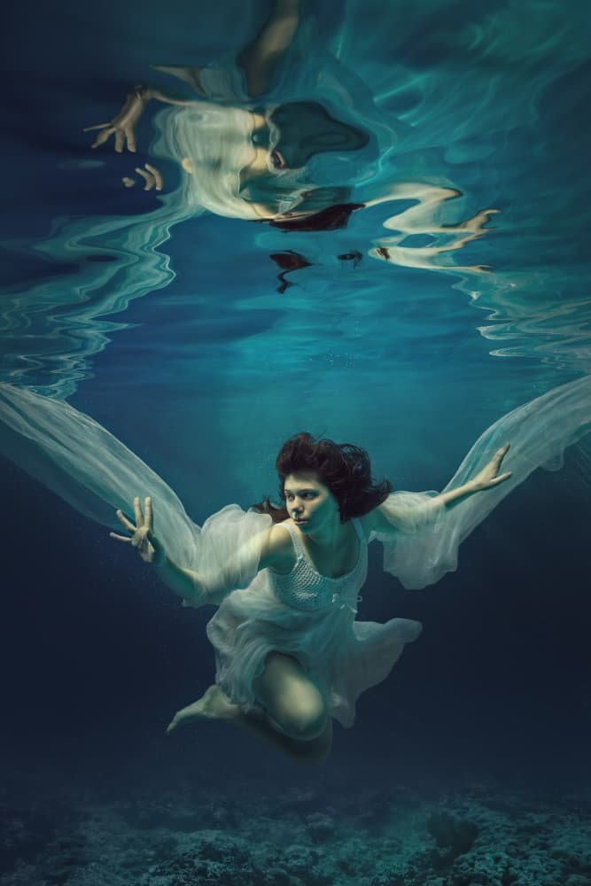 Ethereal Underwater Woman by Dmitry Frizel — canvas wall art