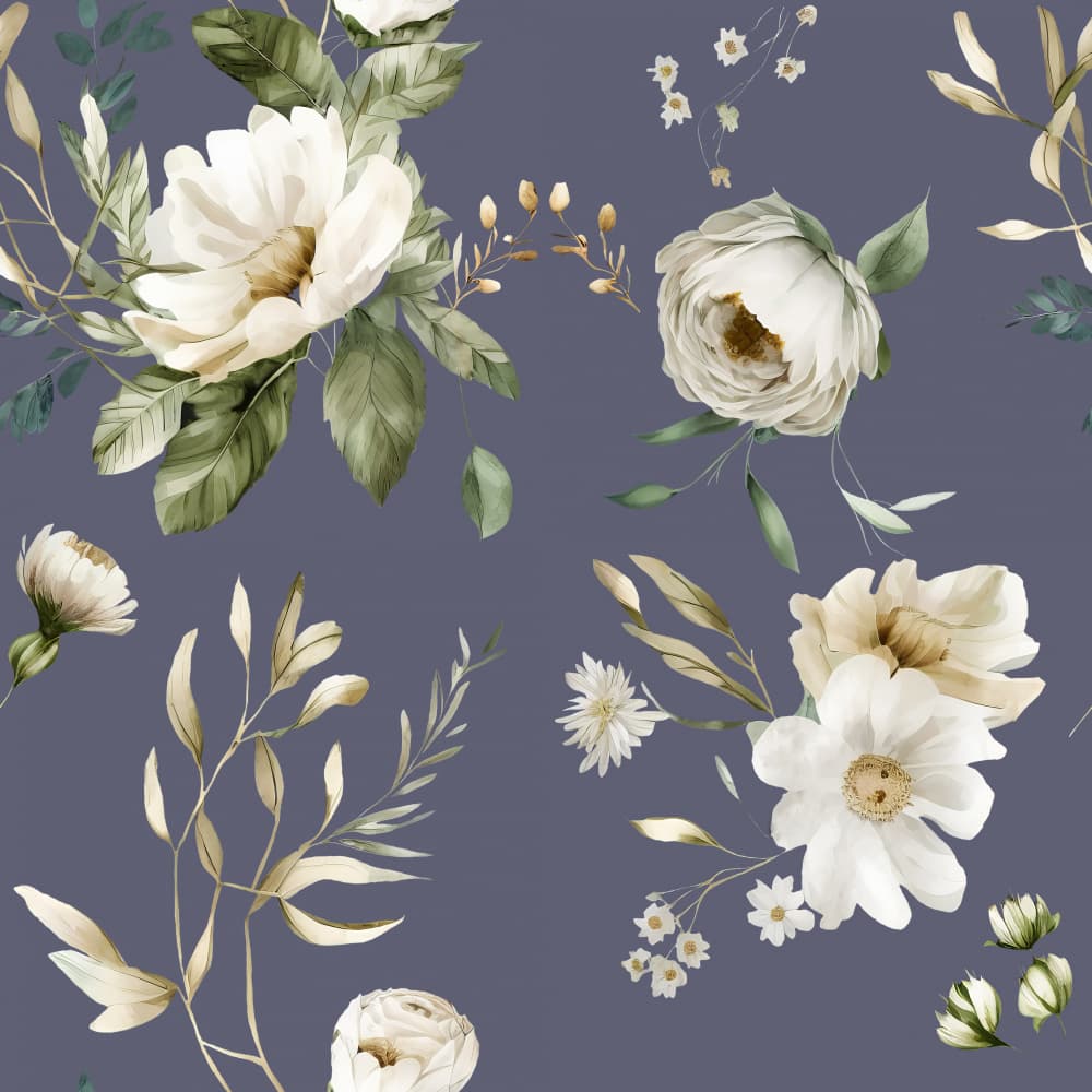 Delicate Floral Pattern by Bilge Paksoylu — canvas wall art