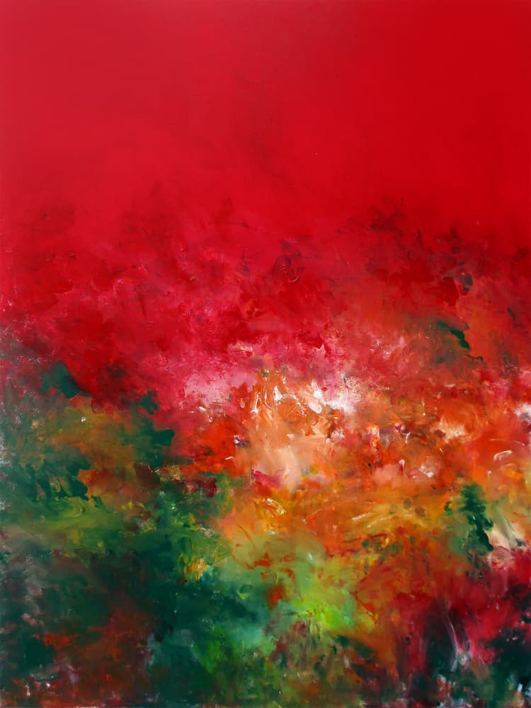 Fiery Autumn Landscape by Ron Halfant — canvas wall art