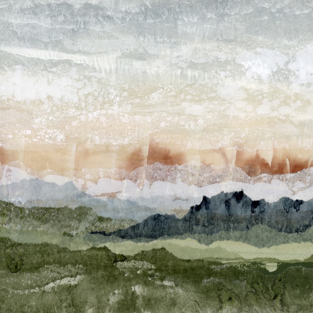 Layered Mountain Abstract by Lara Eckerman — canvas wall art
