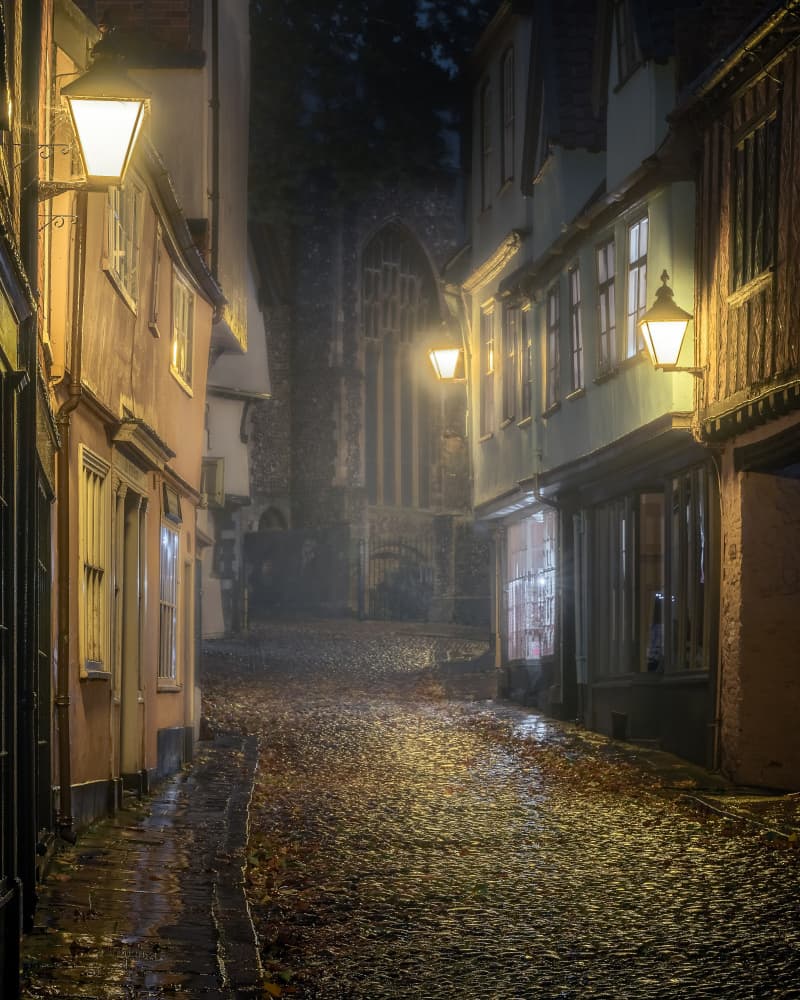 Old World Alley Glow by Francis Wilson — canvas wall art