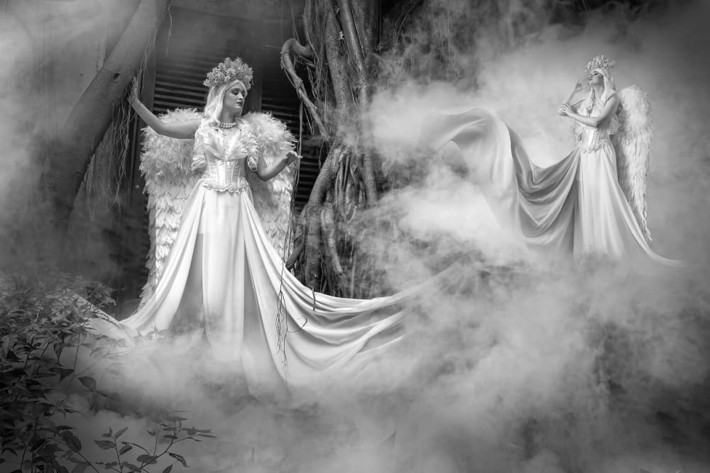 Ethereal Angels In Mist by Antonyus Bunjamin (Abe) — canvas wall art