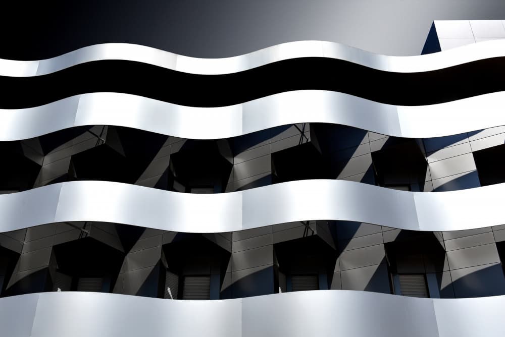 Wavy Building Facade by Jorge Pimenta — canvas wall art