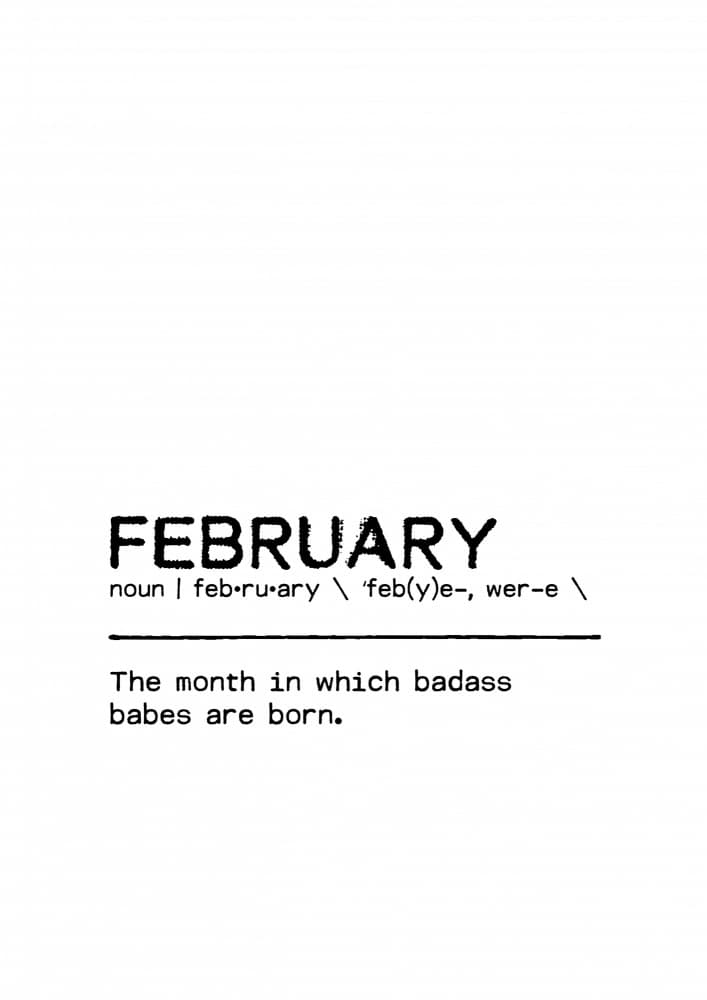 February Badass Definition by Orara Studio — canvas wall art