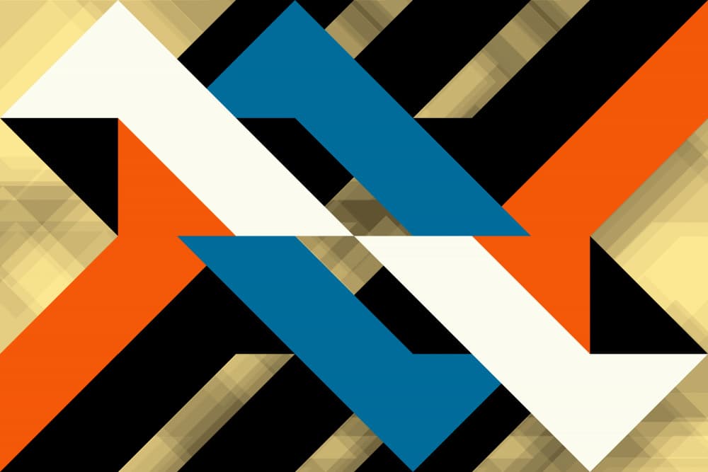 Dynamic Geometric Weave by Petr Strnad — canvas wall art