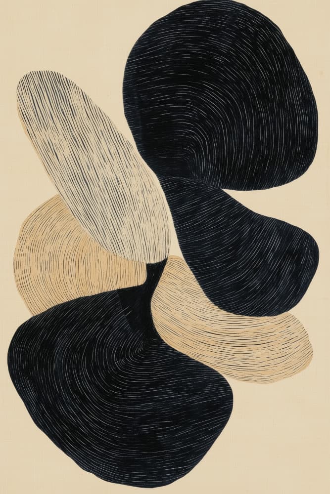 Modern Organic Shapes by Melloi Art Prints — canvas wall art