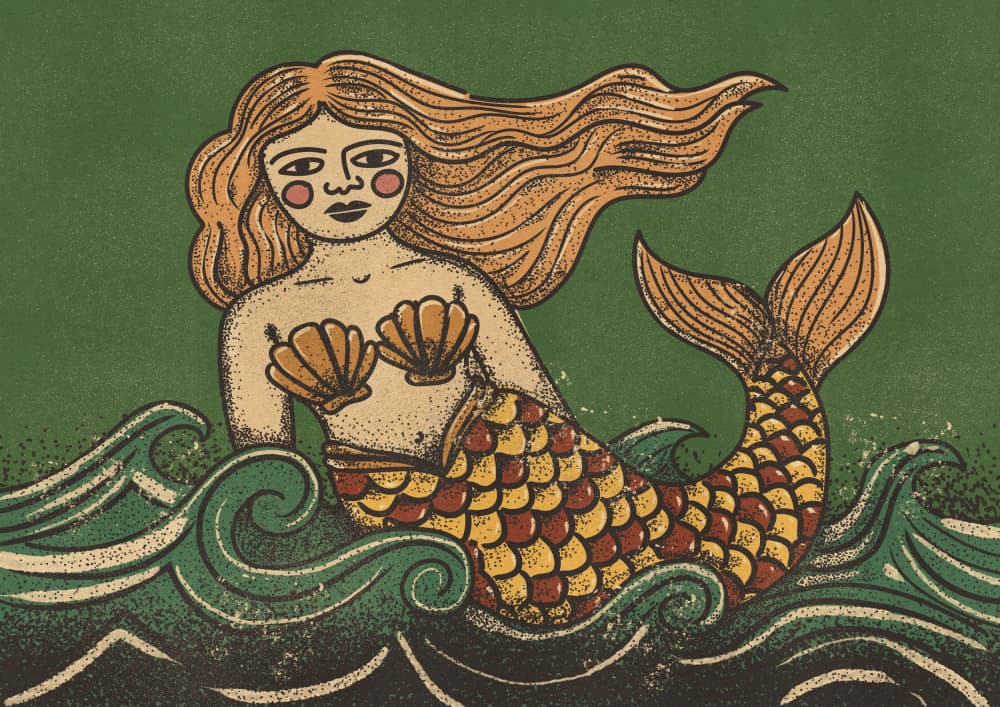 Whimsical Sea Siren by Nicholas — canvas wall art