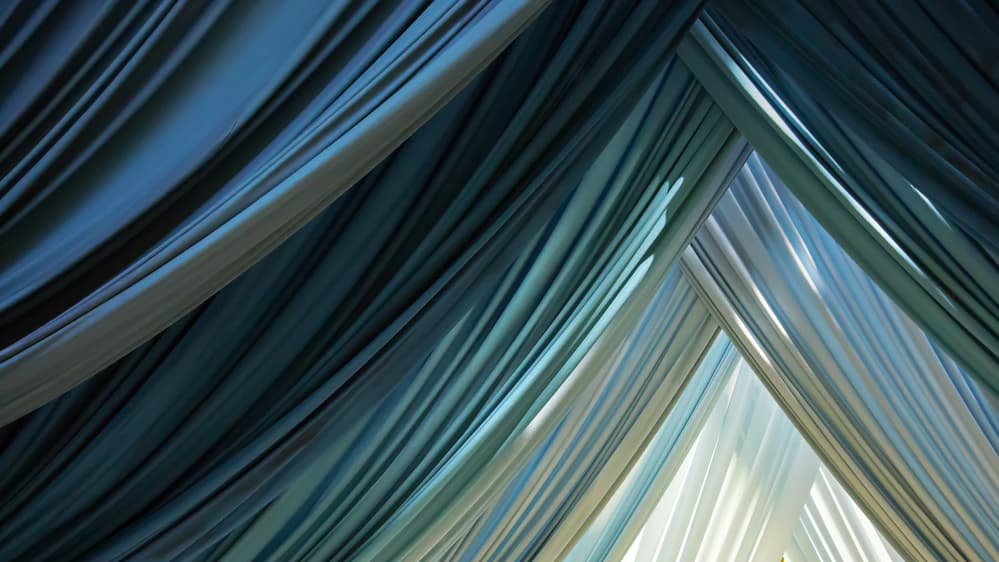 Flowing Blue Fabric by Lus Joosten — canvas wall art