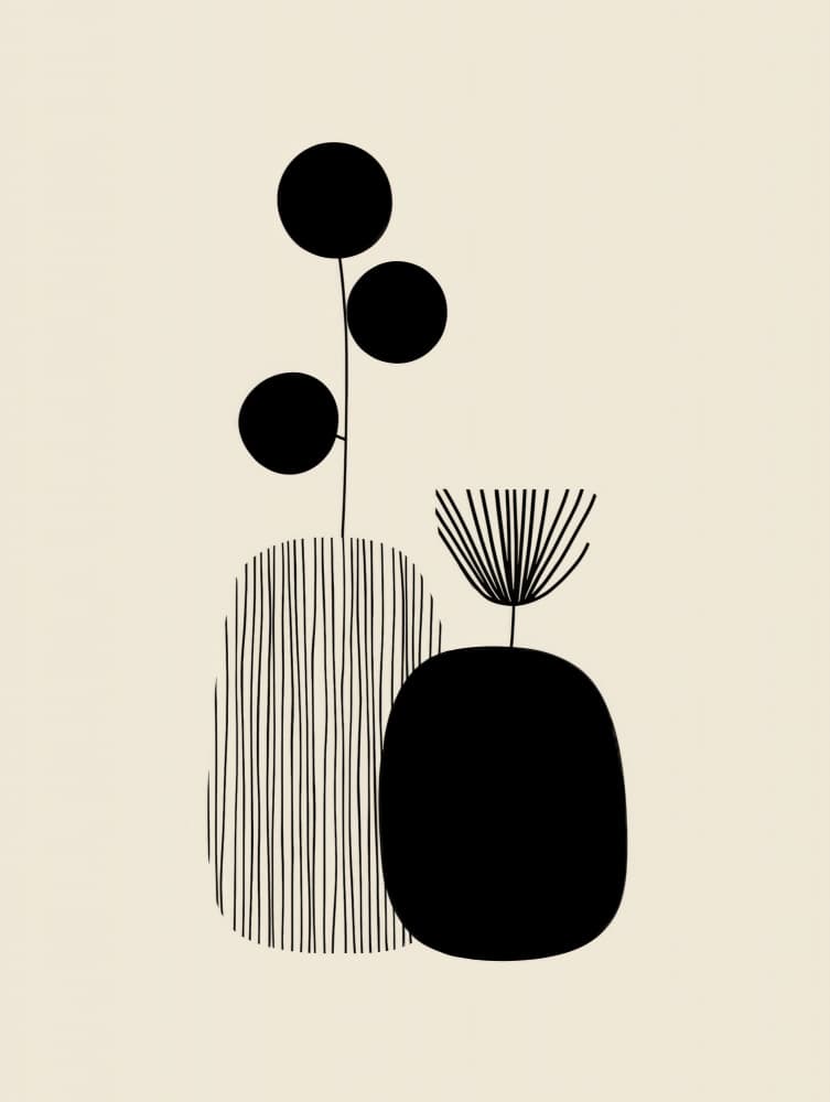 Abstract Botanical Vases by Imaginative — canvas wall art