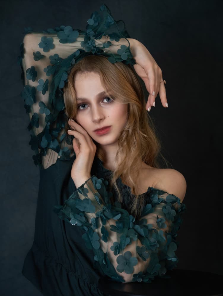 Elegant Woman Portrait by Svetlana Kirzh — canvas wall art