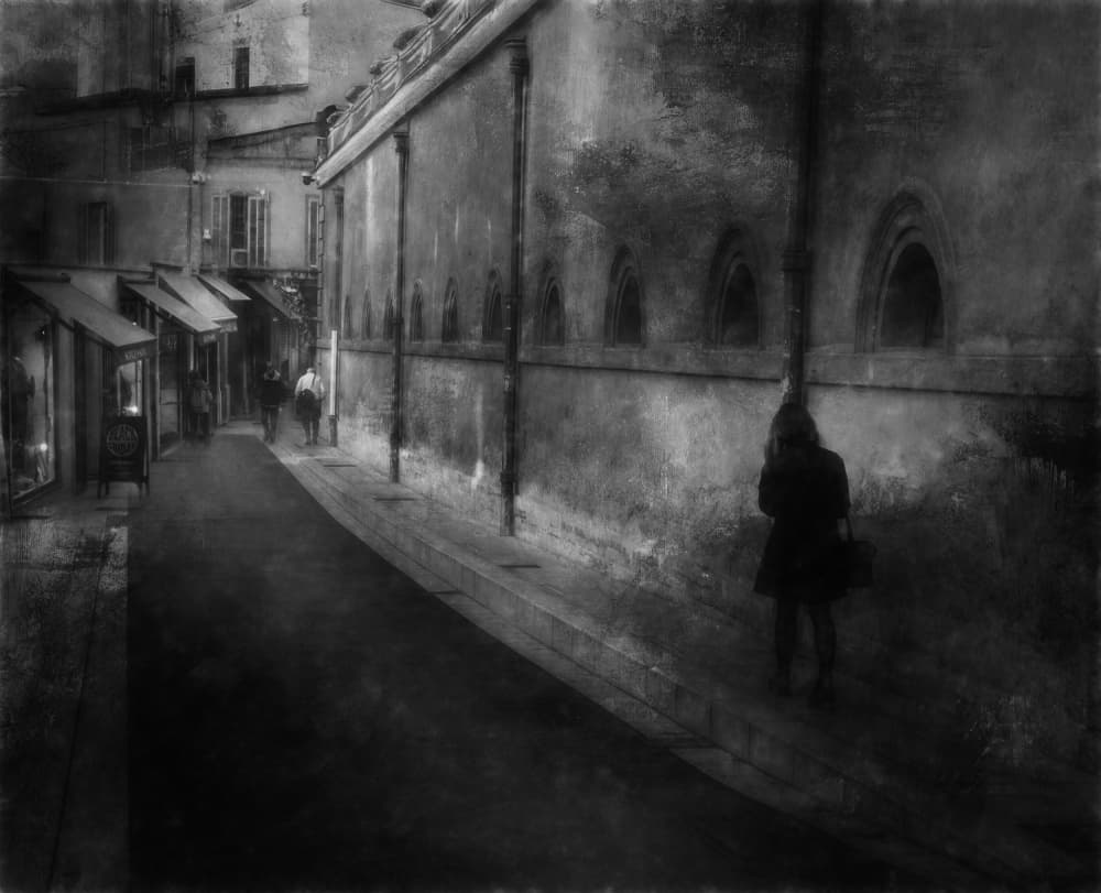 Moody Old Street by Rachel Pansky — canvas wall art