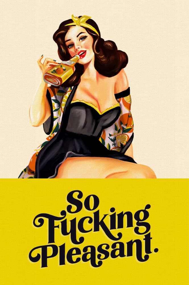 So Fucking Pleasant Art Deco Pinup Girl by The Whiskey Ginger — canvas wall art