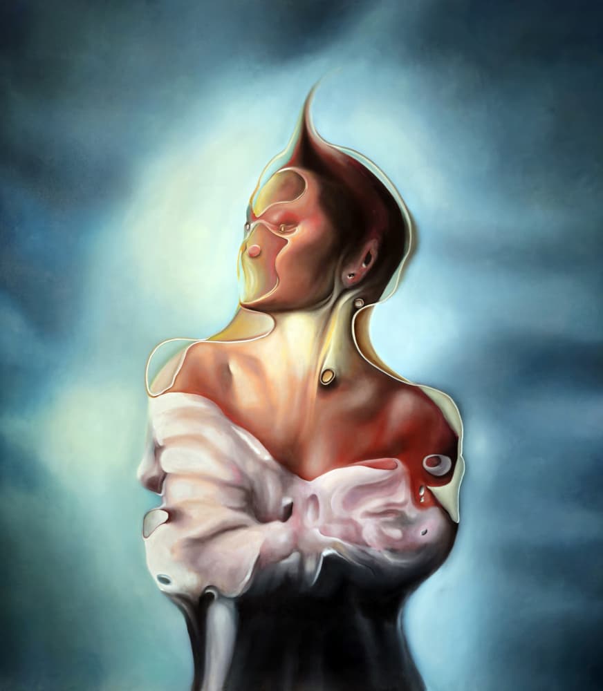 Ethereal Fluid Portrait by Stefano Mazzolini — canvas wall art