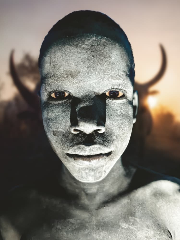 Intense Tribal Gaze by Svetlin Yosifov — canvas wall art