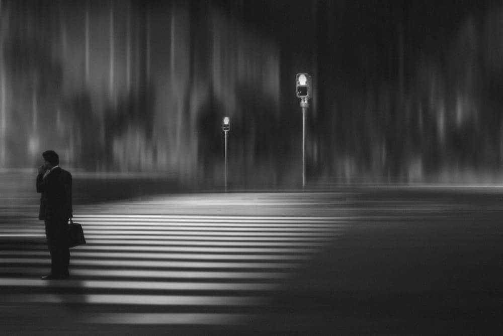 Waiting in the City by Teruhiko Tsuchida — canvas wall art