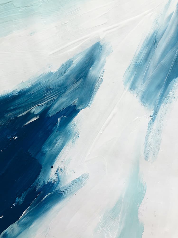 Serene Blue Abstract by Ejaaz Haniff — canvas wall art
