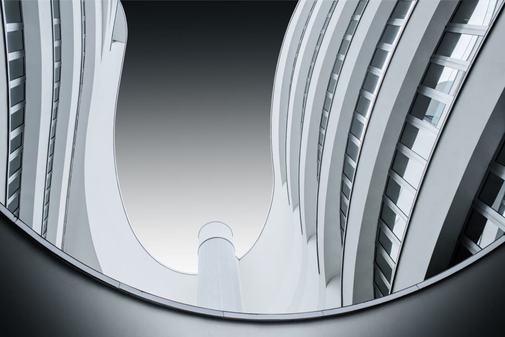 Sleek Architectural Curves by fotomarion — canvas wall art
