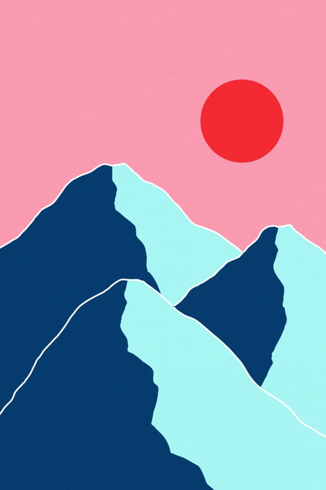 Blue Mountains Pink Sky by jay stanley — canvas wall art