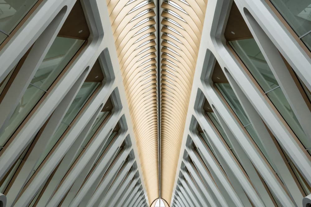 Modern Architectural Symmetry by Linda Wride — canvas wall art