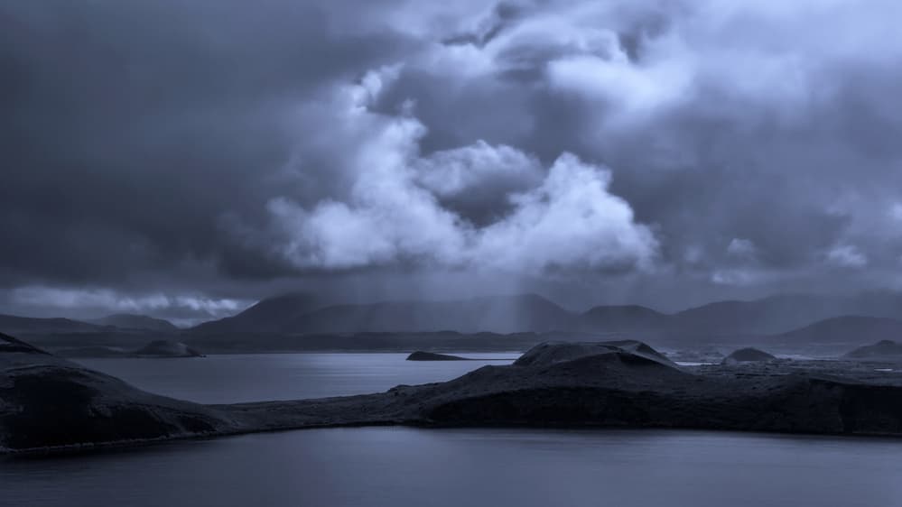 Dramatic Mountain Lake by Susanne Landolt — canvas wall art