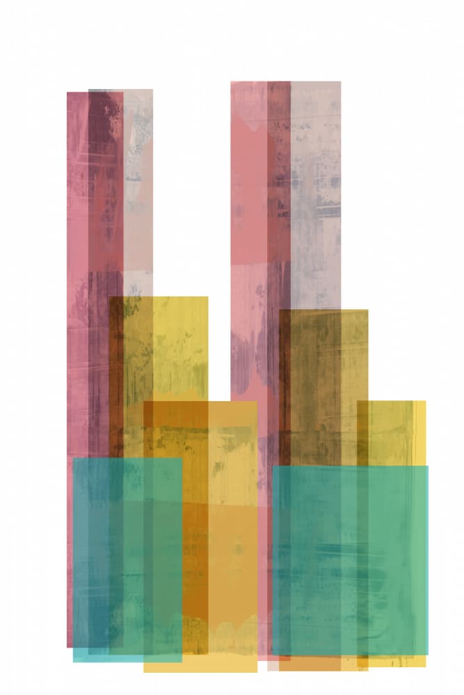 Colorful Geometric Layers by cartissi — canvas wall art