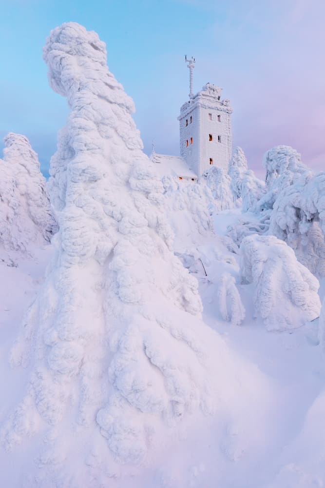 Snowy Mountain Observatory by Christoph Schaarschmidt — canvas wall art