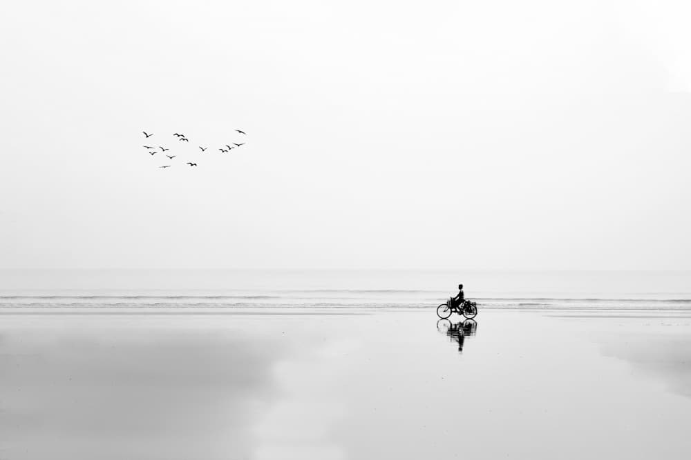 Coastal Reflection Ride by JAYATU CHANDRA DAS — canvas wall art