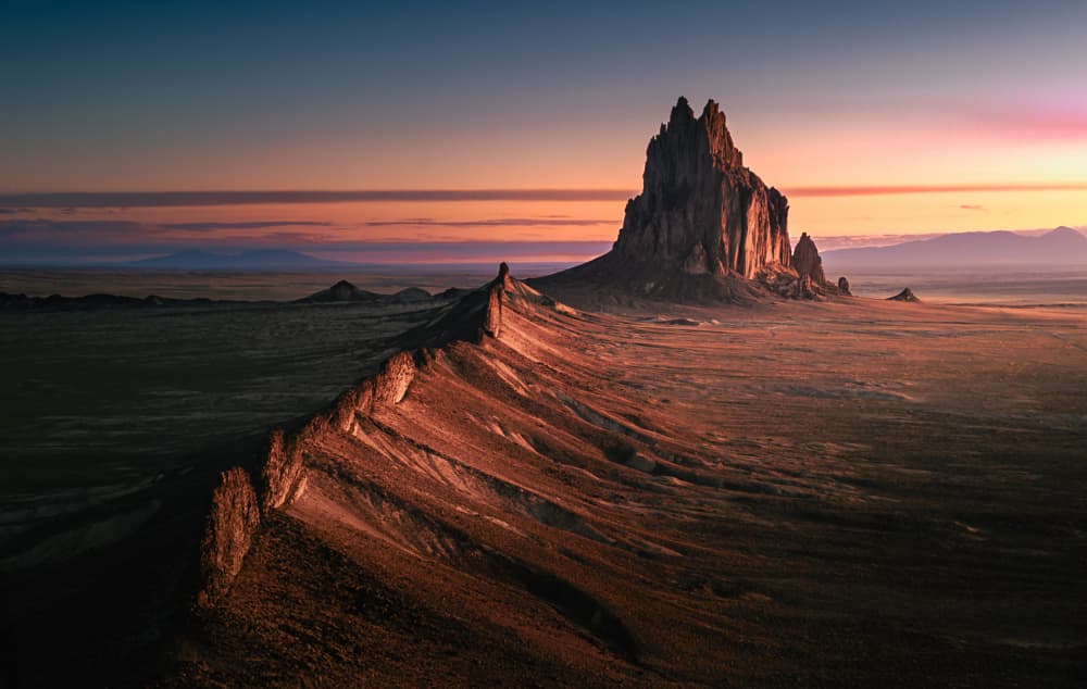 Desert Peaks Sunset by Bing Li — canvas wall art