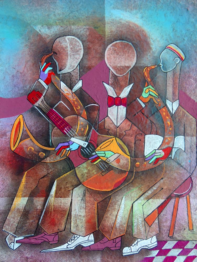 Cubist Jazz Band by Ricardo Maya — canvas wall art