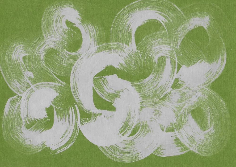 Fresh Green Swirls by Santhosh ch — canvas wall art
