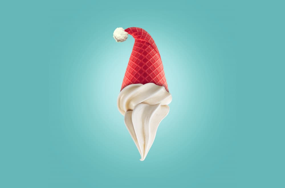 Santa Hat Ice Cream by Artem Pozdniakov — canvas wall art
