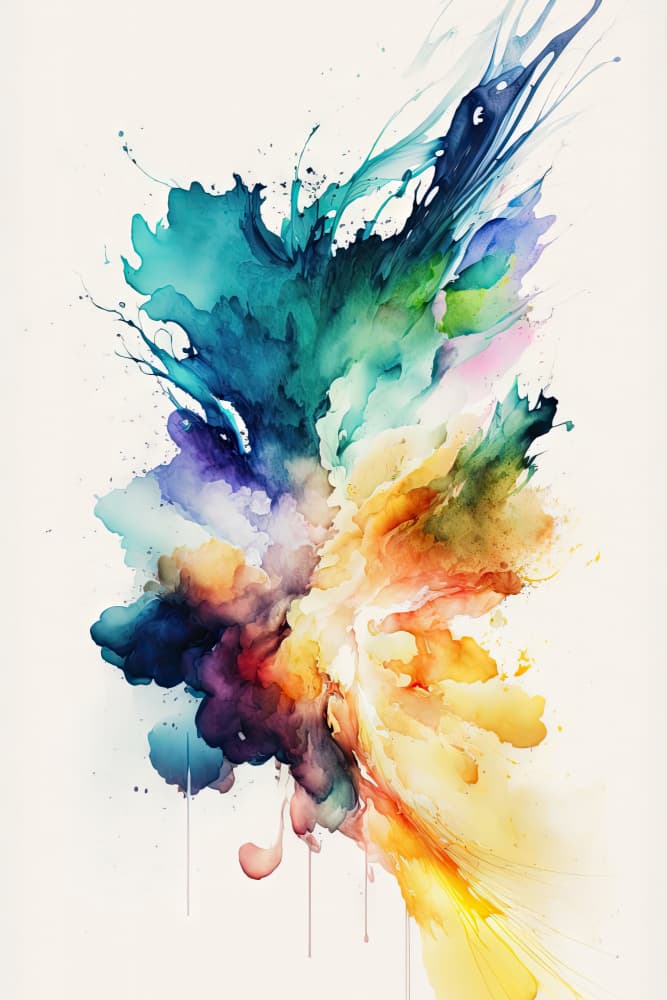 Vibrant Watercolor Splash by Mauro — canvas wall art