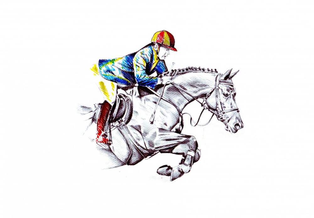 Dynamic Horse Jump by Kulik — canvas wall art