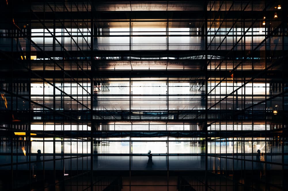 Modern Architectural Grid by Yuzo Fujii — canvas wall art
