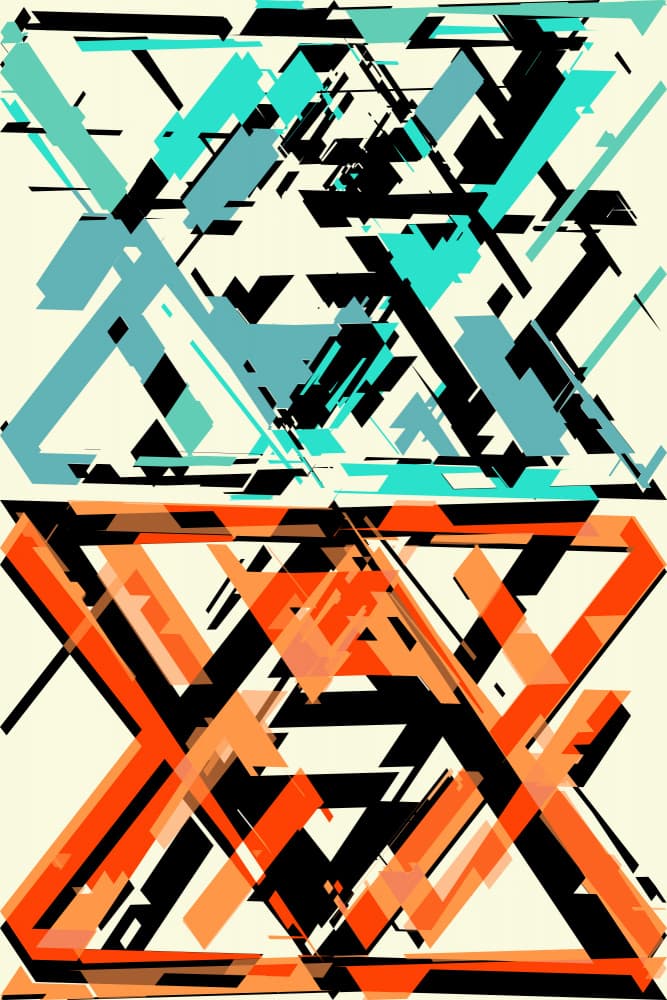 Geometric Color Split by Petr Strnad — canvas wall art