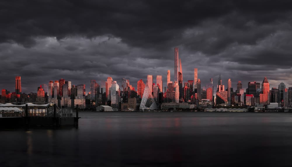 Dramatic City Sunset by Wei (David) Dai — canvas wall art