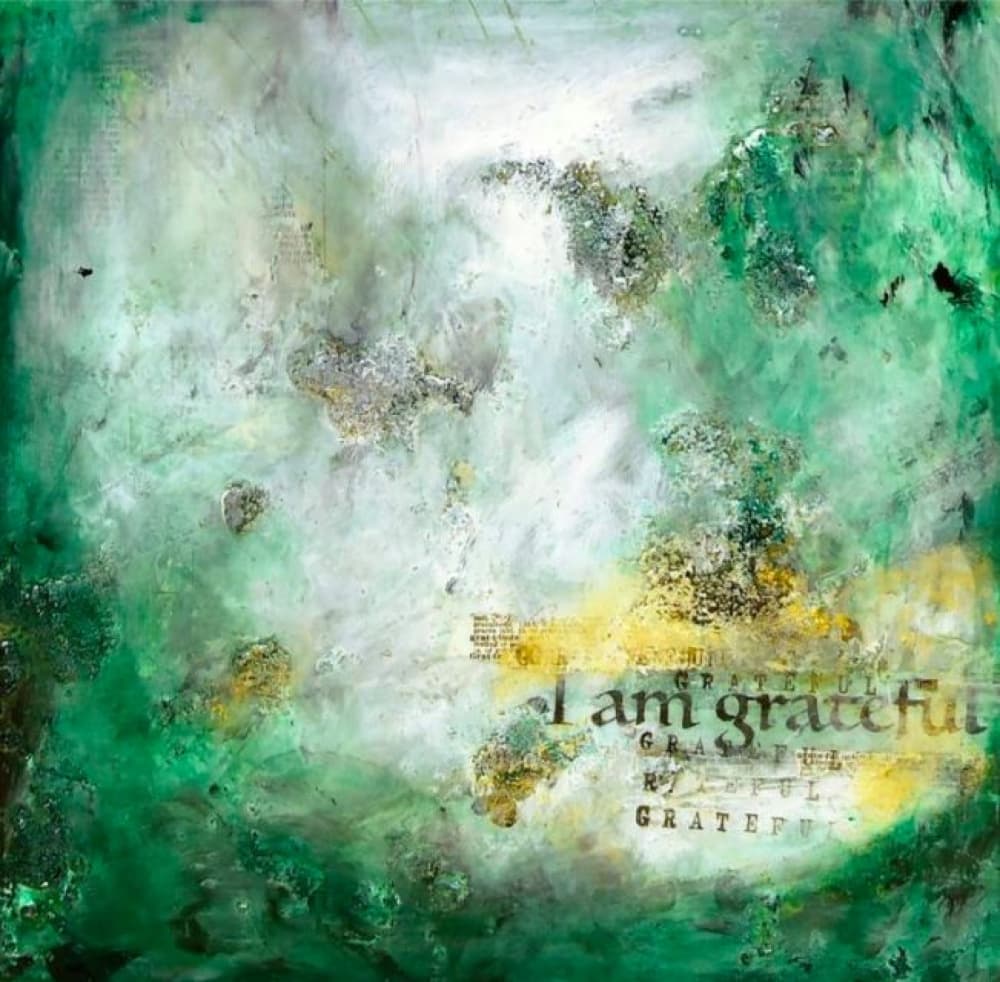 I Am Grateful Abstract by Deb Chaney — canvas wall art