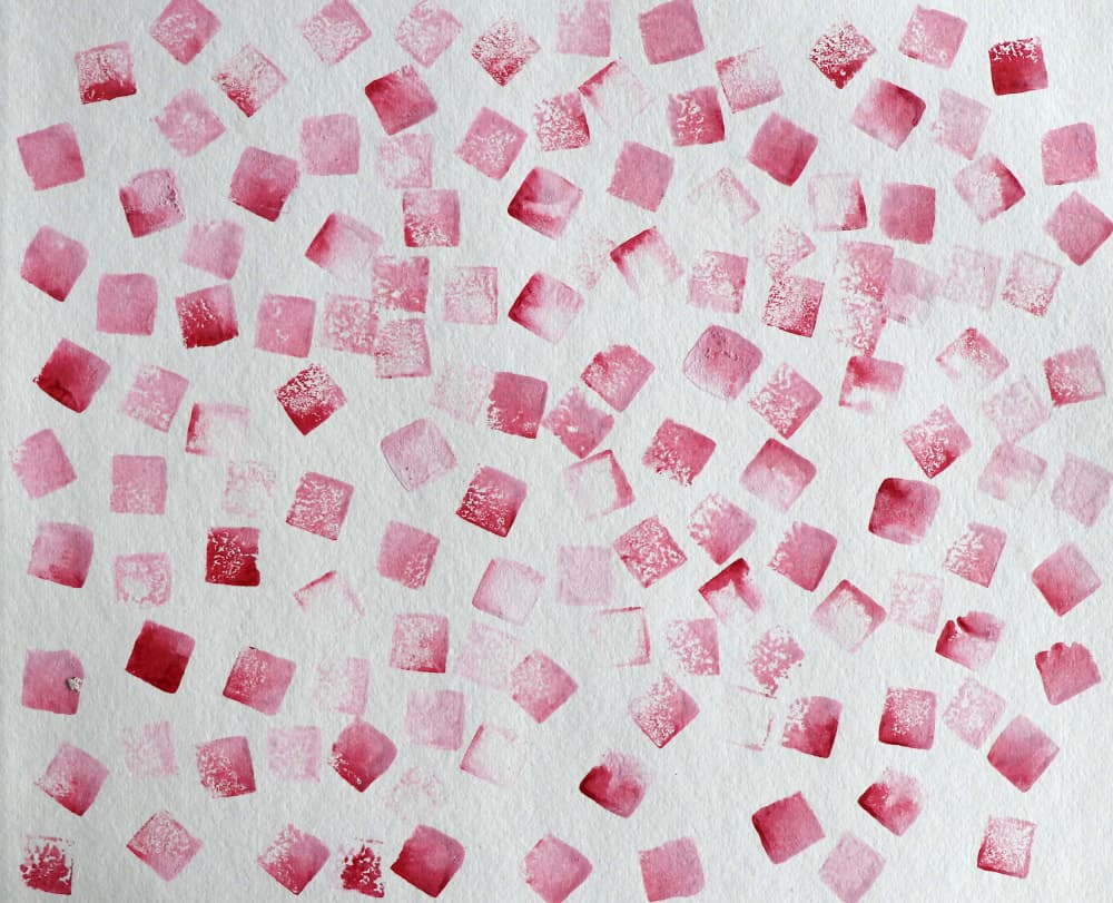 Scattered Pink Squares by Santhosh ch — canvas wall art