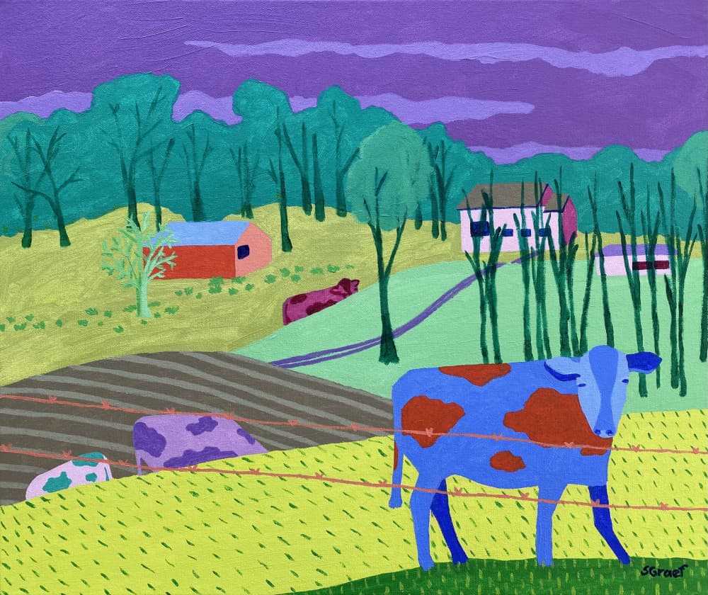 Four Cows by Sue Graef — canvas wall art