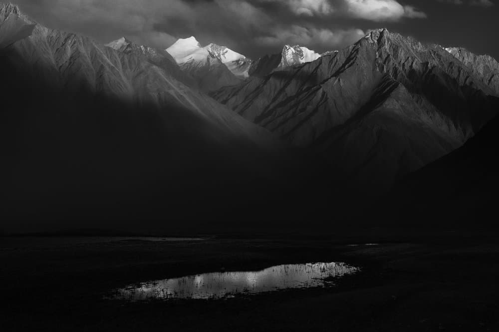 Dramatic Mountain Reflection by swapnil deshpande — canvas wall art